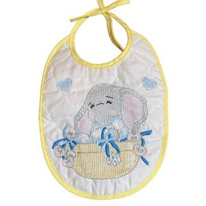 Vintage Baby Bib: Elephant. Never used.